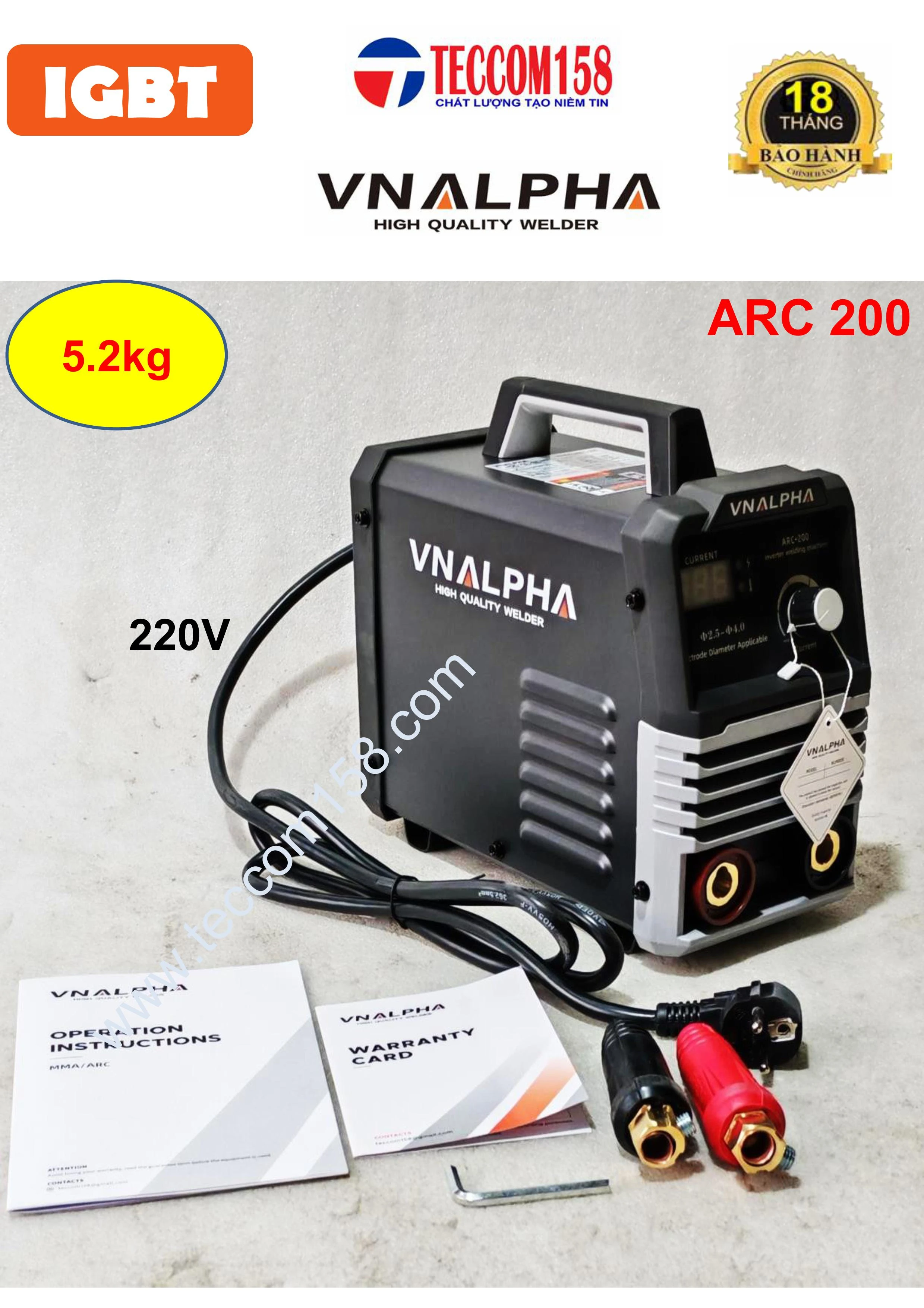 VNALPHA ARC200 CẤU HÌNH 5 BO 4IGBT ĐẦU TIÊN TẠI VN